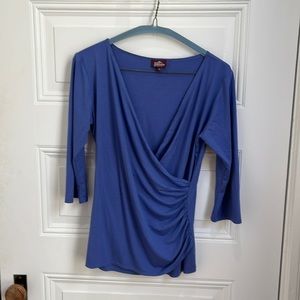 Salaam periwinkle wrap top, Size M
